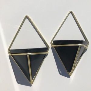 Geometric Hanging Air Plant Wall Holder, 2 Pack